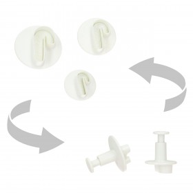 Комплект кутери с ежектор "Захарно бастунче" - 3 елемента Комплект кутери с ежектор "Захарно бастунче" - 3 елемента